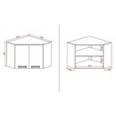 Ver imagem 2 de Armário Aéreo Ametista Canto Oblíquo Freijó Gris - Kits Paraná