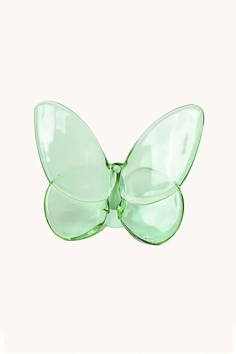 Borboleta Decorativa em Vidro Verde