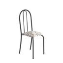 Ver imagem 5 de Conjunto de Mesa Tubular 70x70cm Tampo de Vidro com 4 Cadeiras Ane B Prata/Arabesco/Martelado/Incolor