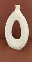 Ver imagem 3 de Vaso Decorativo Enfeite Casa Cerâmica 30x18x3cm Branco