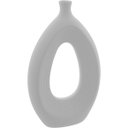 Ver imagem 1 de Vaso Decorativo Enfeite Casa Cerâmica 30x18x3cm Branco