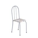 Ver imagem 5 de Conjunto de Mesa Tubular 70x70cm Tampo de Vidro com 4 Cadeiras Ane B Branco/Botanic Bege/Mart Pérola/Incolor