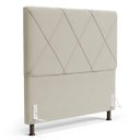 Ver imagem 1 de Cabeceira Cama Box Casal King Size Mel 195cm com Frame Suede Bege - Desk Design