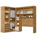 Ver imagem 3 de Quarto Modulado Casal Ambiente Florença Freijó Off White - Moval