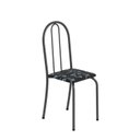 Ver imagem 5 de Conjunto de Mesa Tubular 70x70cm Tampo em Granito com 4 Cadeiras Ane B Cinza/Preto Floral/Martelado Prata/Ocre