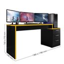 Ver imagem 3 de Escrivaninha Gamer Sandalus Preto Amarelo