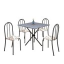 Ver imagem 2 de Conjunto de Mesa Tubular 70x70cm Tampo em Granito com 4 Cadeiras Ane B 