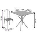Ver imagem 3 de Conjunto de Mesa Tubular 70x70cm Tampo em Granito com 4 Cadeiras Ane B Cinza/Arabesco/Martelado Prata/Ocre