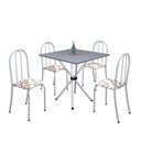 Ver imagem 2 de Conjunto de Mesa Tubular 70x70cm Tampo em Granito com 4 Cadeiras Ane B 