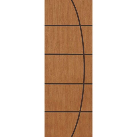 Porta Frisada Angelim Arch Wood 4 Frisos