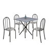 Conjunto de Mesa Tubular 70x70cm Tampo em Granito com 4 Cadeiras Ane B  - 2