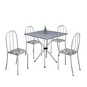 Ver imagem 2 de Conjunto de Mesa Tubular 70x70cm Tampo em Granito com 4 Cadeiras Ane B Branco/Paraopeba/Mart Pérola/Ocre