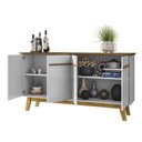 Ver imagem 3 de Aparador Buffet Opala Cinamomo com Branco - Bechara
