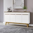 Ver imagem 2 de Aparador Buffet Opala Cinamomo com Branco - Bechara