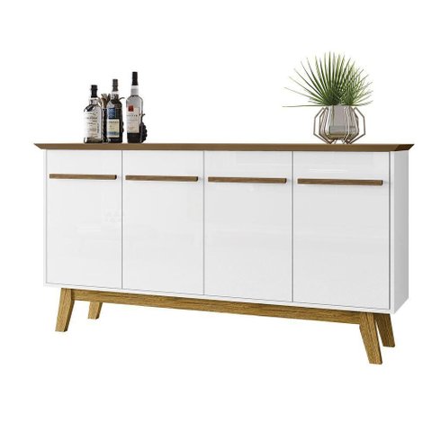 Aparador Buffet Opala Cinamomo com Branco - Bechara