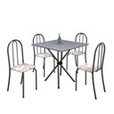 Ver imagem 2 de Conjunto de Mesa Tubular 70x70cm Tampo em Granito com 4 Cadeiras Ane B 