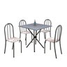 Conjunto de Mesa Tubular 70x70cm Tampo em Granito com 4 Cadeiras Ane B  - 2