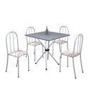 Ver imagem 2 de Conjunto de Mesa Tubular 70x70cm Tampo em Granito Ocre com 4 Cadeiras Ane B 