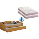 Ver imagem 1 de Colchão Solteiro Physical Ortobom (2un) + Sofá Cama Funny Ii C/ Auxiliar Cinamomo