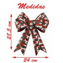 Ver imagem 2 de Kit 8 Enfeites Árvore Natal Laço Decorado Figuras Natalinas 28,5 Cm