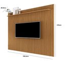 Ver imagem 3 de Painel Vênus Ripado 1.8 x 2.2 p/ TV até 75'' Nature - Giga Móveis
