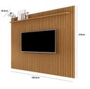 Ver imagem 3 de Painel Vênus Ripado 1.8 x 2.2 p/ TV até 75'' Nature - Giga Móveis