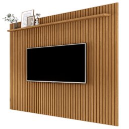 Painel Vênus Ripado 1.8 x 2.2 p/ TV até 75'' Nature - Giga Móveis - 2
