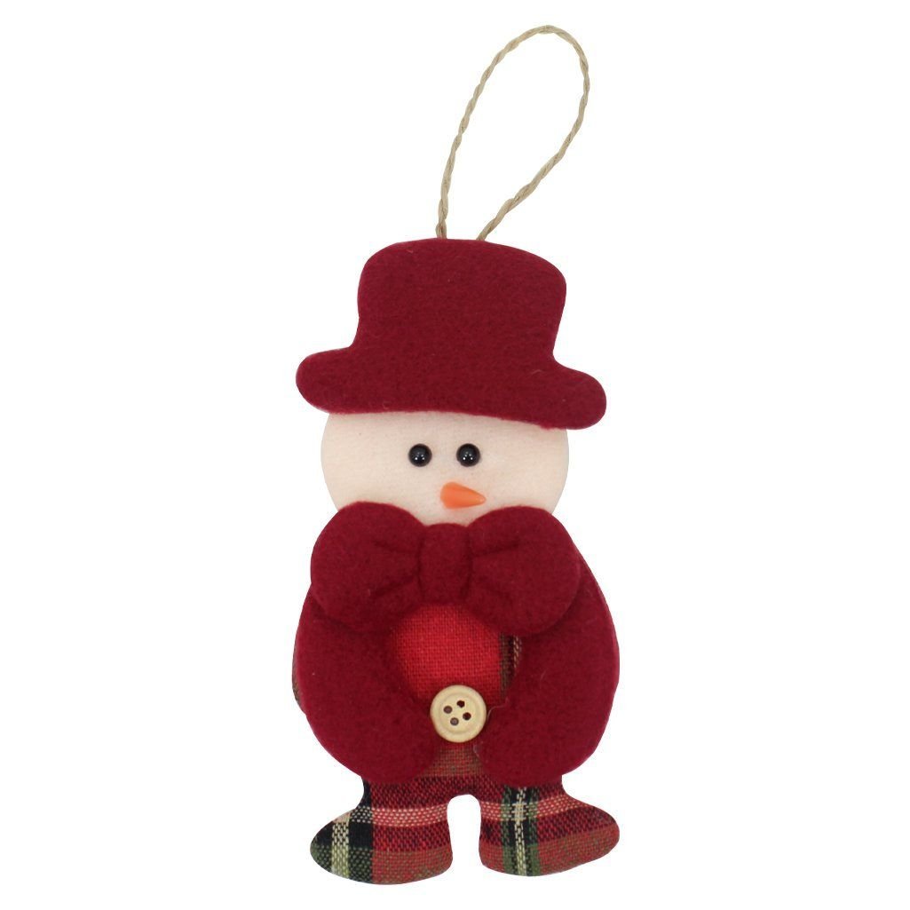 Kit 18 Peças Enfeite Árvore Natal Pendente Papai Noel Boneco de Neve 14cm - 4