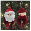 Ver imagem 1 de Kit 18 Peças Enfeite Árvore Natal Pendente Papai Noel Boneco de Neve 14cm