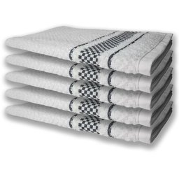 5 Panos de Prato Atoalhado Felpudo 370g/m² Premium Preto - 1