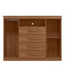 Ver imagem 5 de Cômoda para Quarto 2 Portas 4 Gavetas 1 Nicho Master Marrom/Jatoba