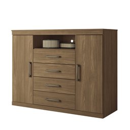 Cômoda para Quarto 2 Portas 4 Gavetas 1 Nicho Master - 5