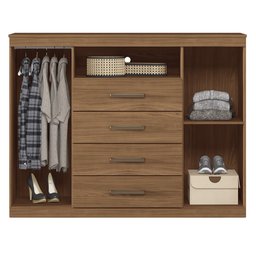 Cômoda para Quarto 2 Portas 4 Gavetas 1 Nicho Master - 3