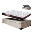 Ver imagem 4 de Cama Box Baú Solteiro Conforto Suede Bege + Colchão Solteiro Conforto Espuma D23 Com EPS 17x88x188