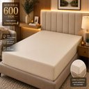 Ver imagem 3 de Jogo de Cama Lençol Quality King 600 Fios Micropercal Macio Palha Casa Show Enxovais