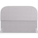 Ver imagem 3 de Cabeceira Cama Box King 195cm Orgânica Lanna W01 Linho Cinza - Lyam Decor