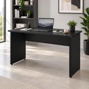 Ver imagem 1 de Mesa Retangular Escrivaninha 150 cm X 60 cm Tampo 25 mm Pés Painel F5 Office Cor:Preto