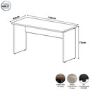 Ver imagem 3 de Mesa Retangular Escrivaninha 150 cm X 60 cm Tampo 25 mm Pés Painel F5 Office Cor:Preto