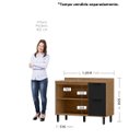 Ver imagem 3 de Balcão para Cozinha 2 Portas 3 Gavetas Toscana Espresso Móveis