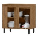 Ver imagem 3 de Balcão para Cozinha Canto Reto Toscana Espresso Móveis Marrom/Freijó/Jade