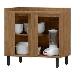 Balcão para Cozinha Canto Reto Toscana Espresso Móveis Marrom/Freijó/Jade - 3 Balcão para Cozinha Canto Reto Toscana Espresso Móveis Marrom/Freijó/Jade - 3