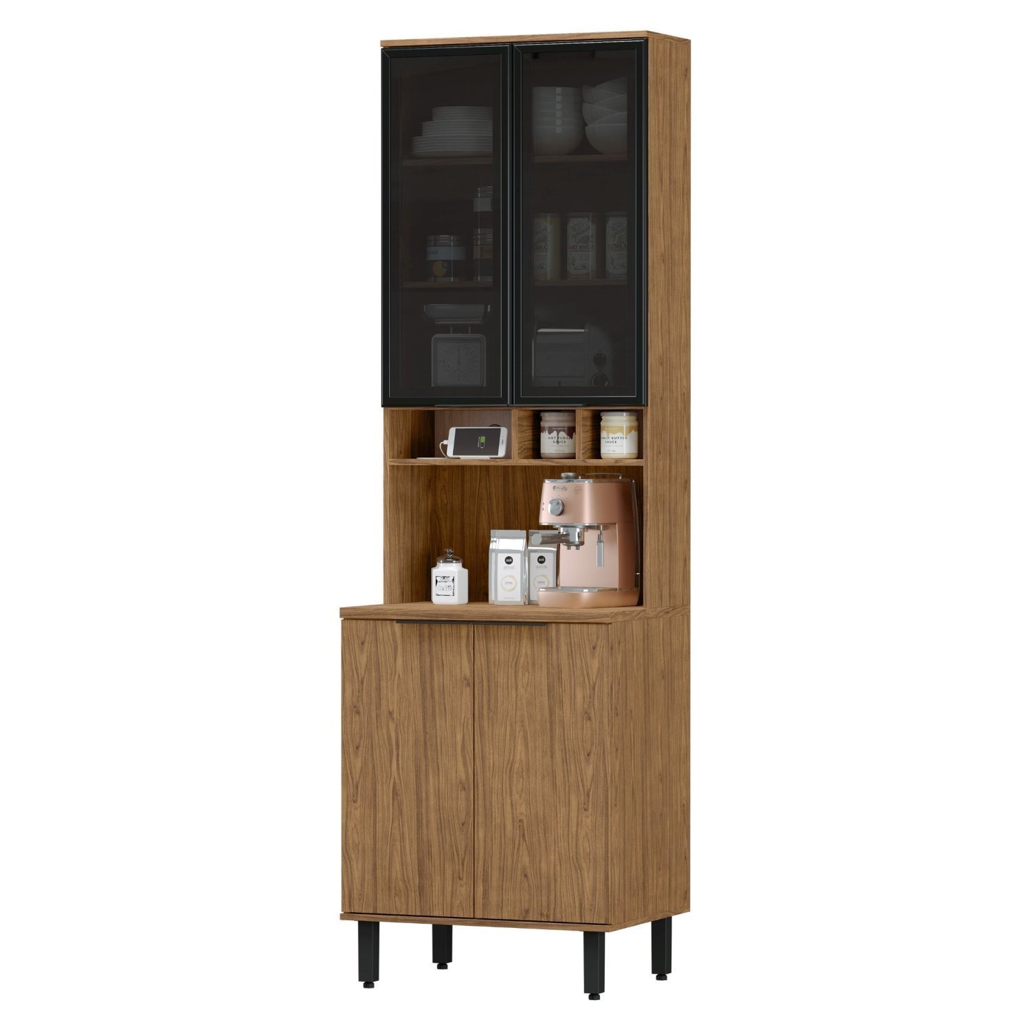 Paneleiro 70cm 4 Portas Toscana Espresso Móveis - 2