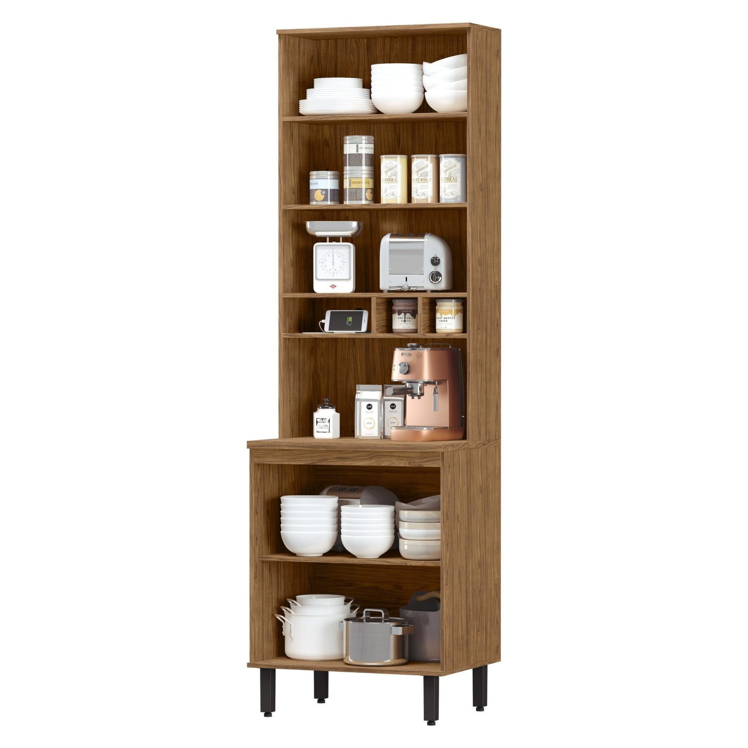 Paneleiro 70cm 4 Portas Toscana Espresso Móveis - 3