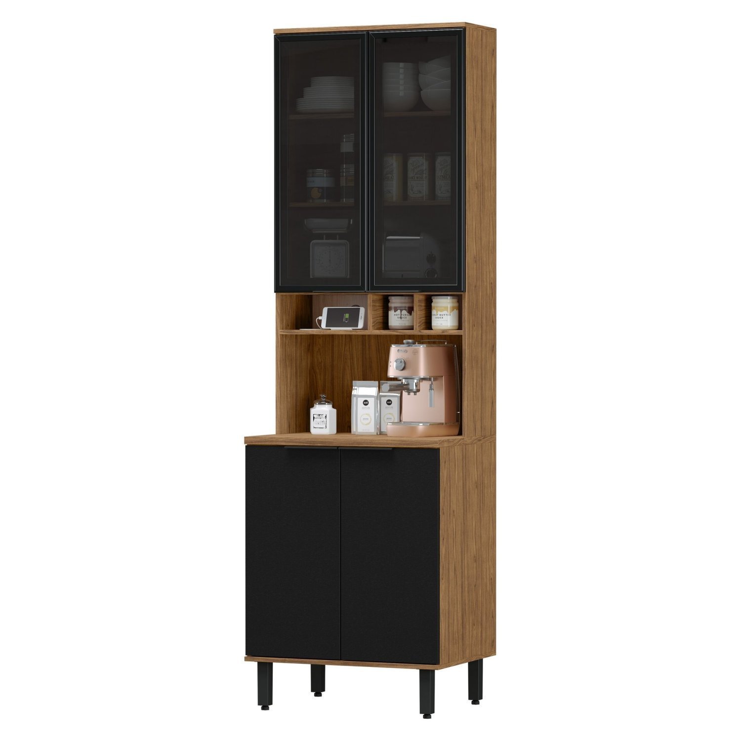 Paneleiro 70cm 4 Portas Toscana Espresso Móveis - 2