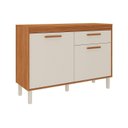 Ver imagem 3 de Balcão Cozinha 2 Portas 1 Gavetas 120cm com Tampo Bege/Cinamomo/Off