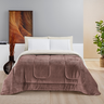 Coberdrom Sherpa Edredom Dupla Face Cobertor Manta Felpuda Liso Cama Casal Queen - Cinza - 8