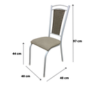 Ver imagem 7 de Kit 4 Cadeiras Cozinha Aço Tubolar Confortável Jantar