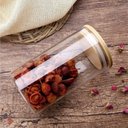 Ver imagem 3 de Kit 4 Potes Borossilicato Hermético Tampa Bambu 1100ml Class