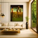 Ver imagem 1 de Quadro Canvas Salvador Dalí Mulher 40x30cm Mold Preta