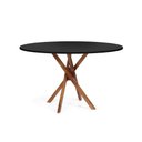 Ver imagem 6 de Conjunto Mesa de Jantar Redonda 120cm June Preta com 4 Cadeiras Garbo Cinza Escuro